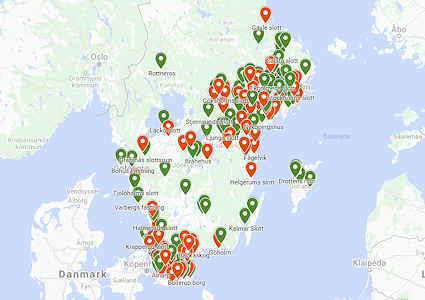 Slott I Sverige Karta | Karta östkusten