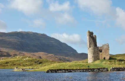 Ardvreck, Sutherland, Skottland Ardvreck, Sutherland, Skottland