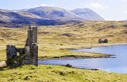 Ardvreck, Sutherland, Skottland Ardvreck, Sutherland, Skottland