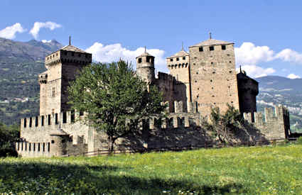 Fénis slott, Italien Fénis slott, Italien