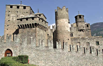 Fénis slott, Italien Fénis slott, Italien